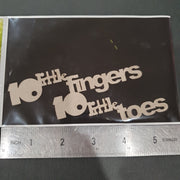 2CRAFTY CHIPBOARD " 10 Little Fingers 10 Little toes "